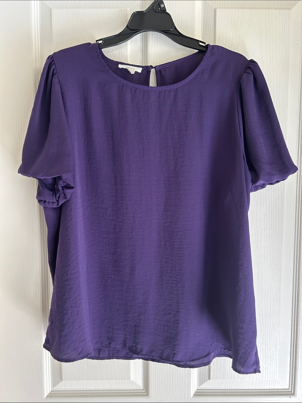 Maurices Purple Puff-Sleeve Blouse